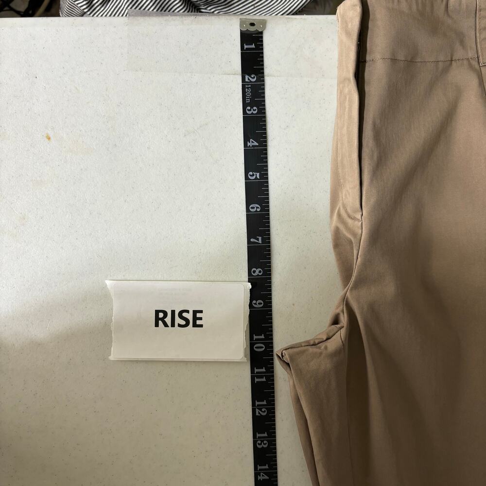 Talbots Petites Tan Mid Rise Straight Leg Pants Size 4P Minimalist Classic - Picture 8 of 13
